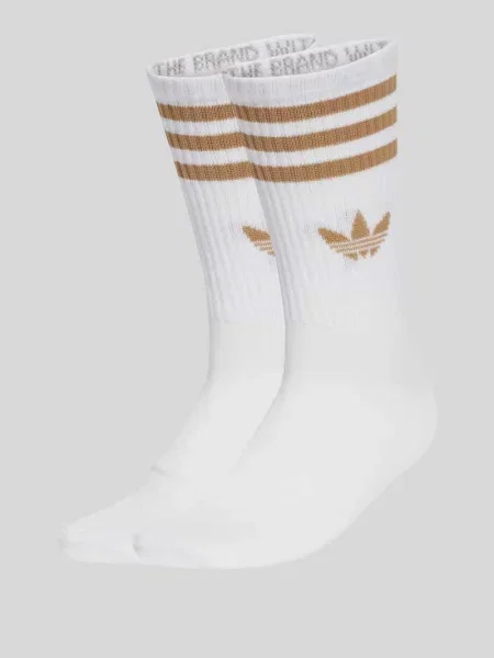 Skarpety do łydki z 3 paskami 3 pary białe