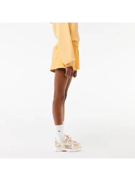 Lacoste Krótkie Spodenki Natural Dyed Cotton Fleece żółte