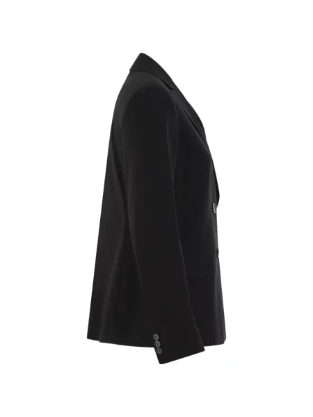 Sacou Weekend Max Mara cu două rânduri de nasturi stretch negru