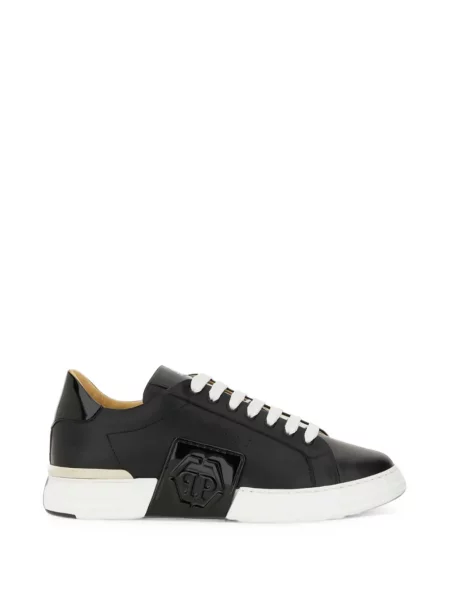 Sneakerși Philipp Plein din piele cu autograf negru