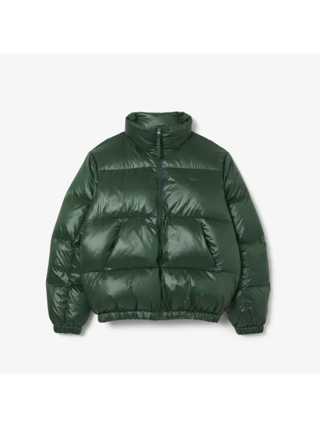Lacoste Kurtka Z Kapturem Relaxed Fit zielona