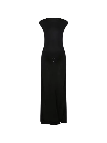 Rochie maxi Izaak Azanei cu decolteu barcă negru