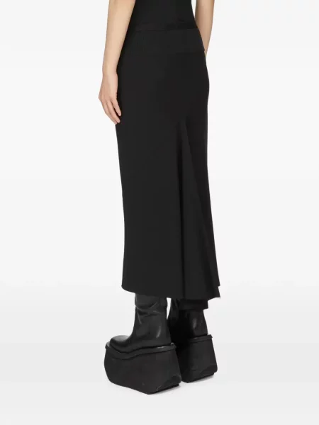 Fustă Rick Owens în linie A negru