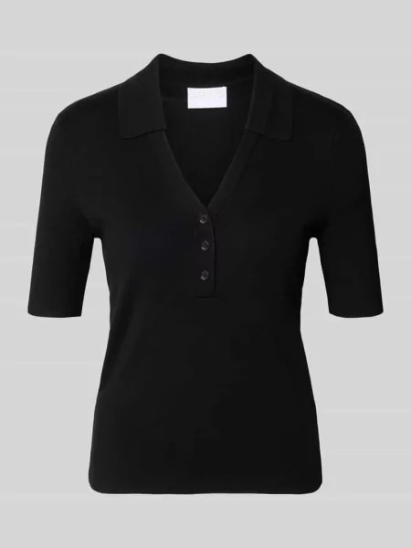 Koszulka polo z mieszanki o kroju regular fit Jake*s Collection czarna
