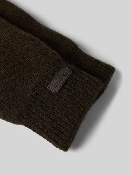 Barbour rękawiczki wełniane Carlton zielony