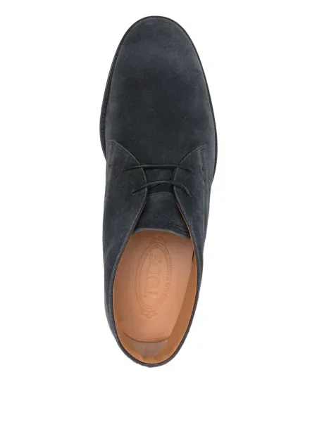 Botine Tod's cu șireturi din piele de căprioară albastru