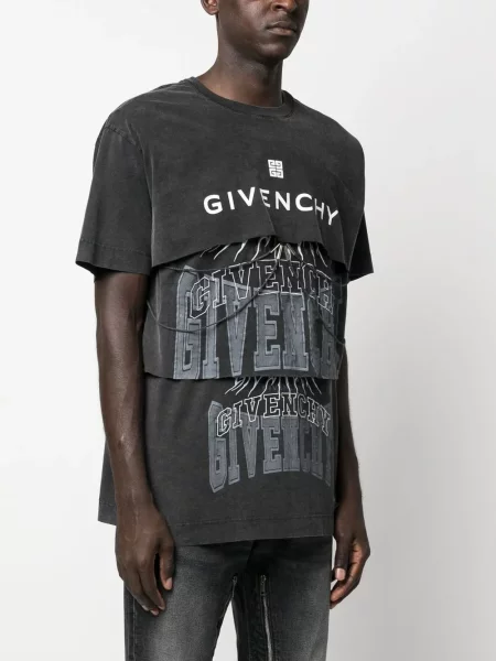 Scurt tricou Givenchy cu imagine gri