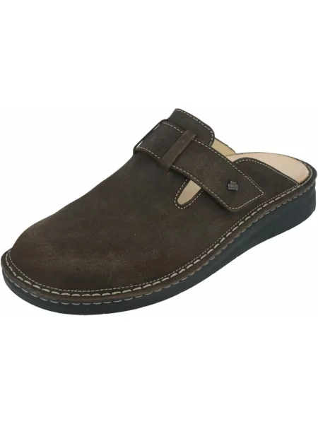 Klapki Finn Comfort skórzane brązowe