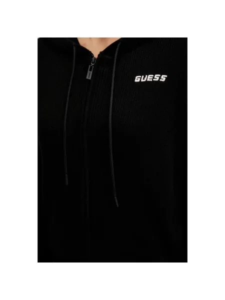 Bluza z kapturem Guess z kapturem czarna