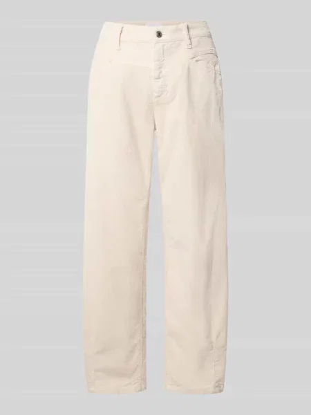 Spodnie sztruksowe o kroju tapered fit z mieszanka bawełny model ELIN' Cambio