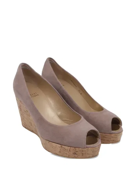 Pantofi cu toc Stuart Weitzman cu pană maro