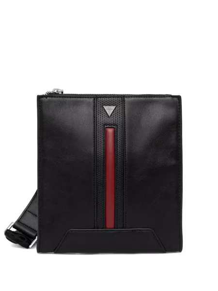 Geantă crossbody Guess cu autograf negru