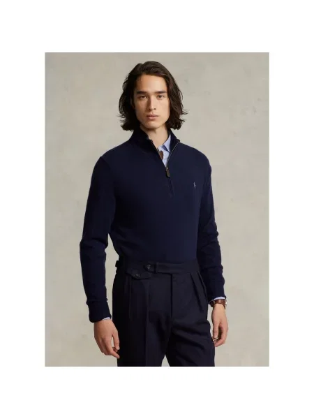 Sweter Polo Ralph Lauren wełniany granatowy