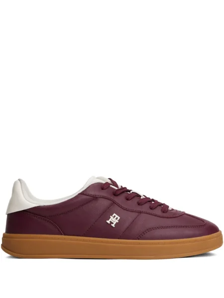 Sneakerși Tommy Hilfiger din piele maro