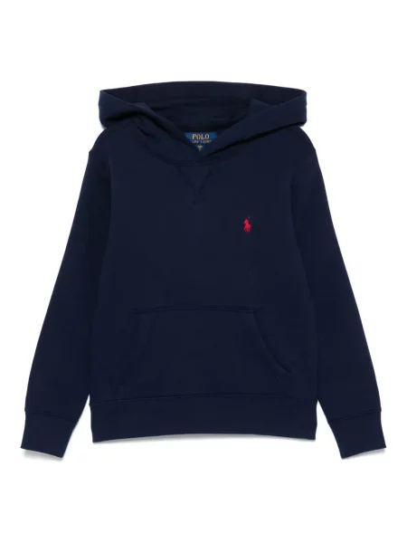 Bluza z kapturem dziecięca Polo Ralph Lauren niebieska