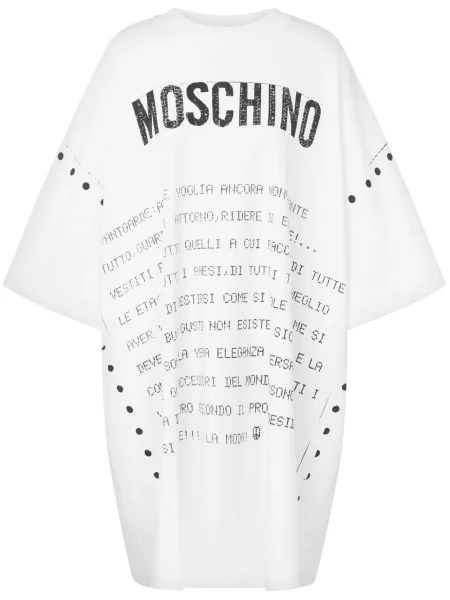 Rochie mini Moschino cu imagine de costum alb