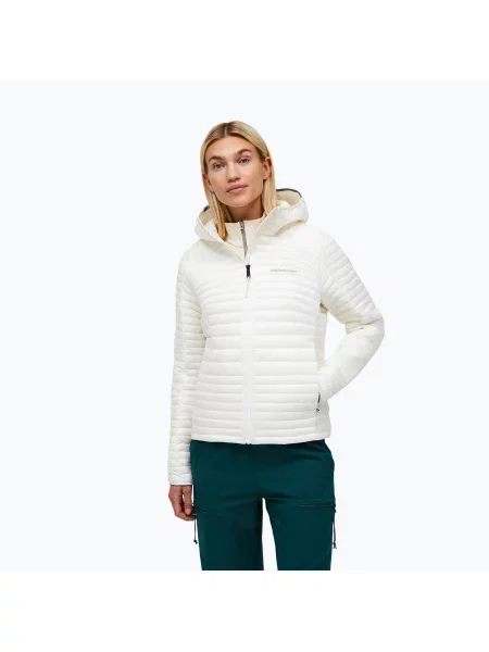 Geacă izolată pentru femei Peak Performance Monolight Synthetic Hood off white alb