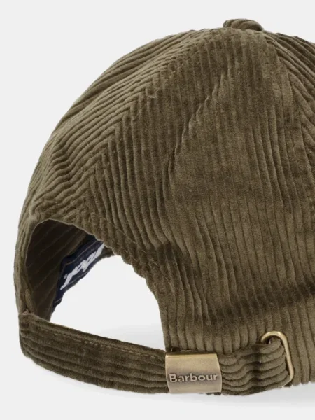 Barbour kordbársony baseball sapka Preston Cord zöld