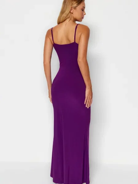 Rochie maxi Trendyol slip-on cu bretele violet