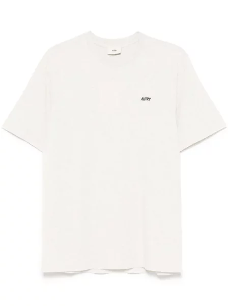Tricou Autry cu broderie gri