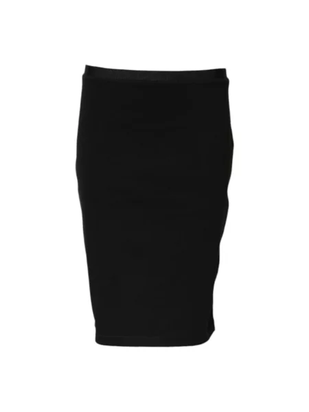 Osłona lniana spódnica ołówkowa Gianfranco Ferre do kolan czarna