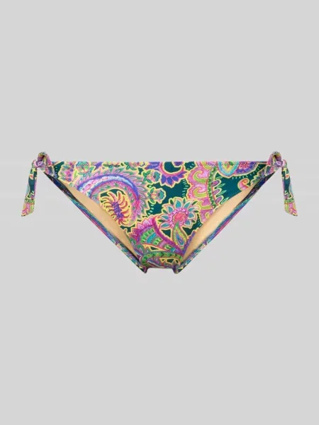 Krój slim fit figi bikini z wzór paisley na całej powierzchni model Lise' Marie Jo fioletowe