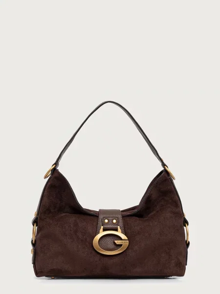 Geanta hobo Guess din piele maro