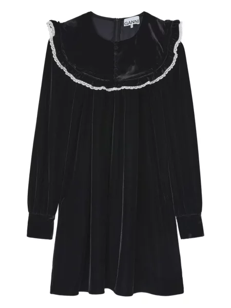 Rochie Ganni cu volane de costum negru
