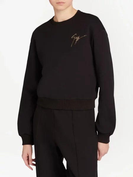 Křišťálová mikina Giuseppe Zanotti černá