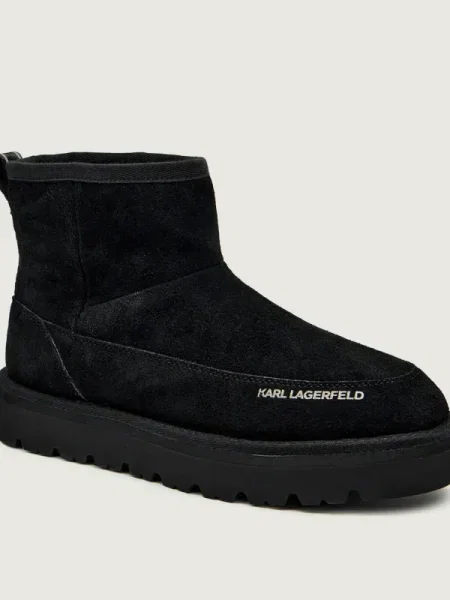 Karl Lagerfeld Bocanci THERMO MNS | piele întoarsă negru