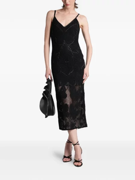 Rochie midi Blumarine din dantelă negru