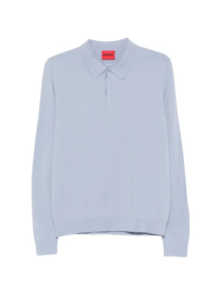 Polo Boss lung albastru