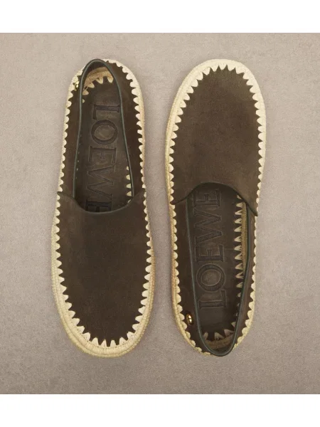 Espadrile Loewe din piele de căprioară maro