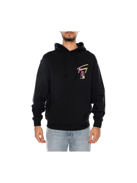 Bluza z kapturem Tommy Hilfiger czarna
