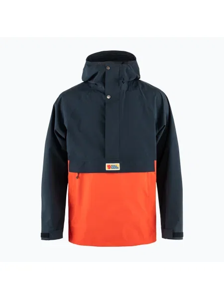 Jachetă de ploaie pentru femei Fjällräven Vardag Hydratic Anorak dark navy/flame orange portocaliu