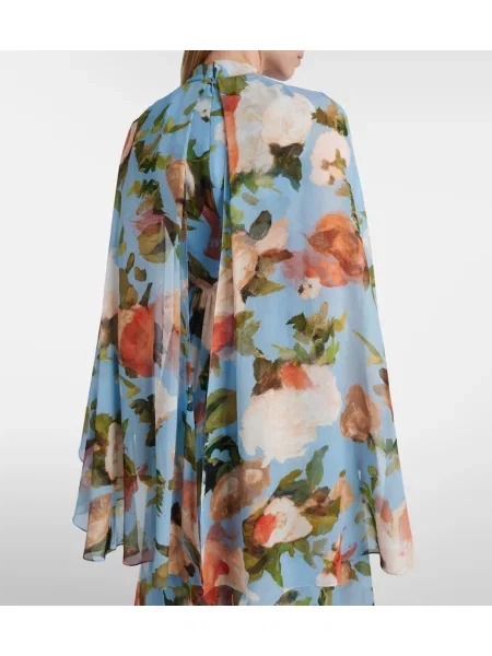 Rochie Erdem de mătase cu model floral