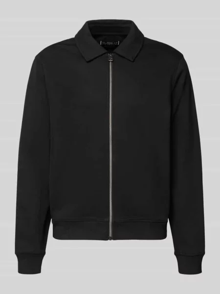 Bluza rozpinana o kroju regular fit z elastycznej mieszanki bawełny Guess czarna