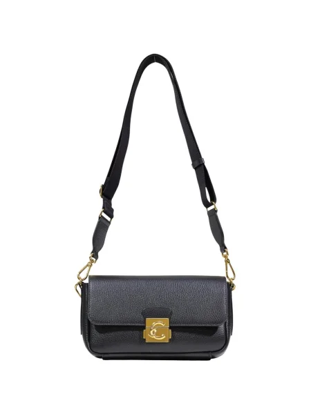 Coccinelle De piele geantă pe umăr C-Me Lock negru