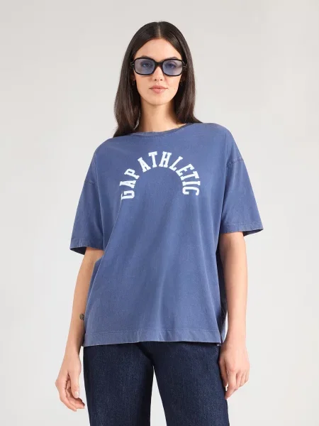 GAP Tricou supradimensional safir / alb albastru