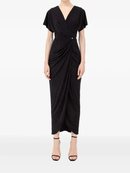 Rochie maxi Nissa de cristal de costum negru