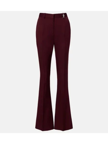 Pantaloni Versace de lână bordo