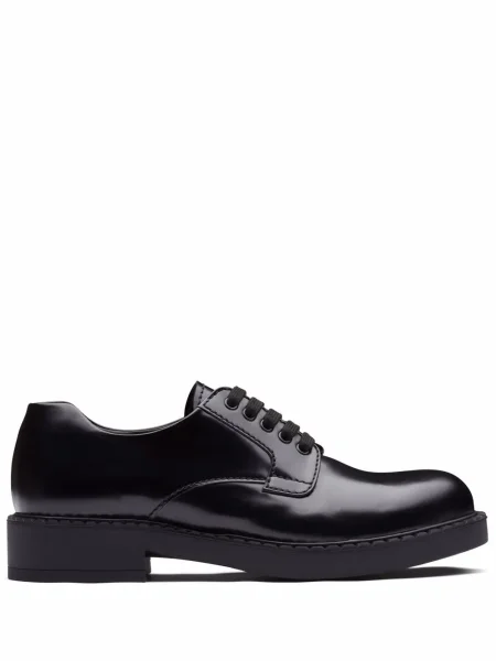 Pantofi derby Prada cu șireturi din dantelă negru