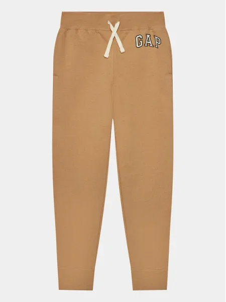 Detské nohavice GAP V-Fall Fash Logo Jogger deerfield hnedá