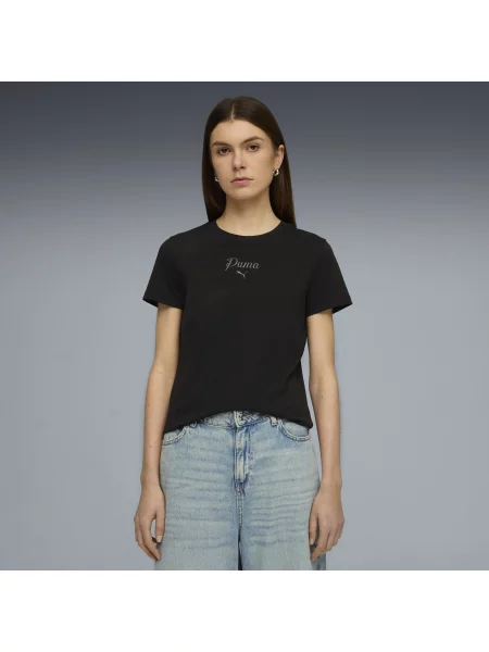 PUMA koszulka Essentials Script Odzież S czarny