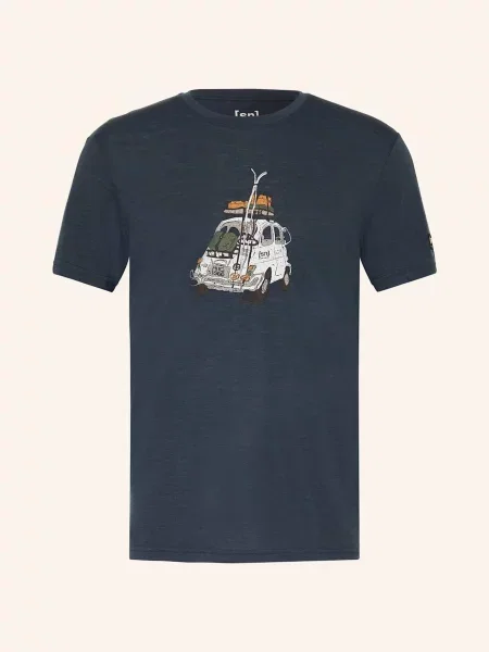 Tričko super.natural Carski Tee blueberry/various šedé