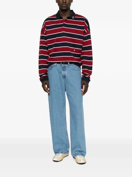Lung tricou polo Rhude roșu