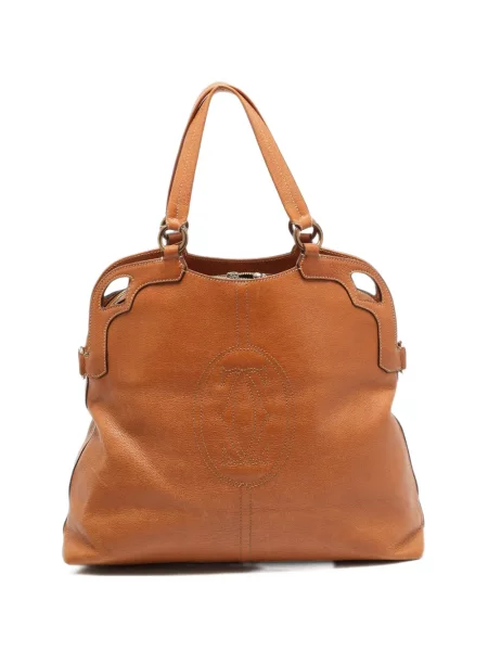 Shopper torbica Cartier s autogramom smeđa
