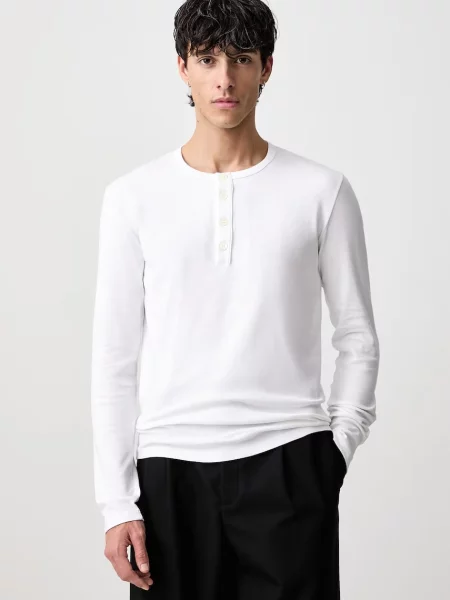 Maison Margiela tričko s dlouhým rukávem s bavlnou bílé