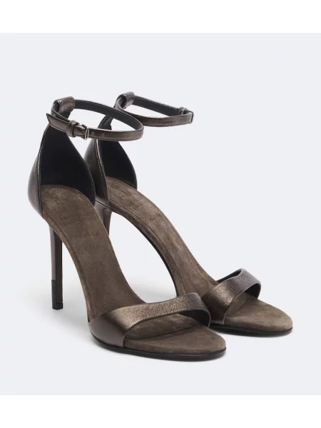 Sandale Brunello Cucinelli din piele gri
