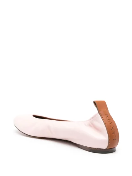 Iš natūralios odos slip on balerinos Lanvin rožinė